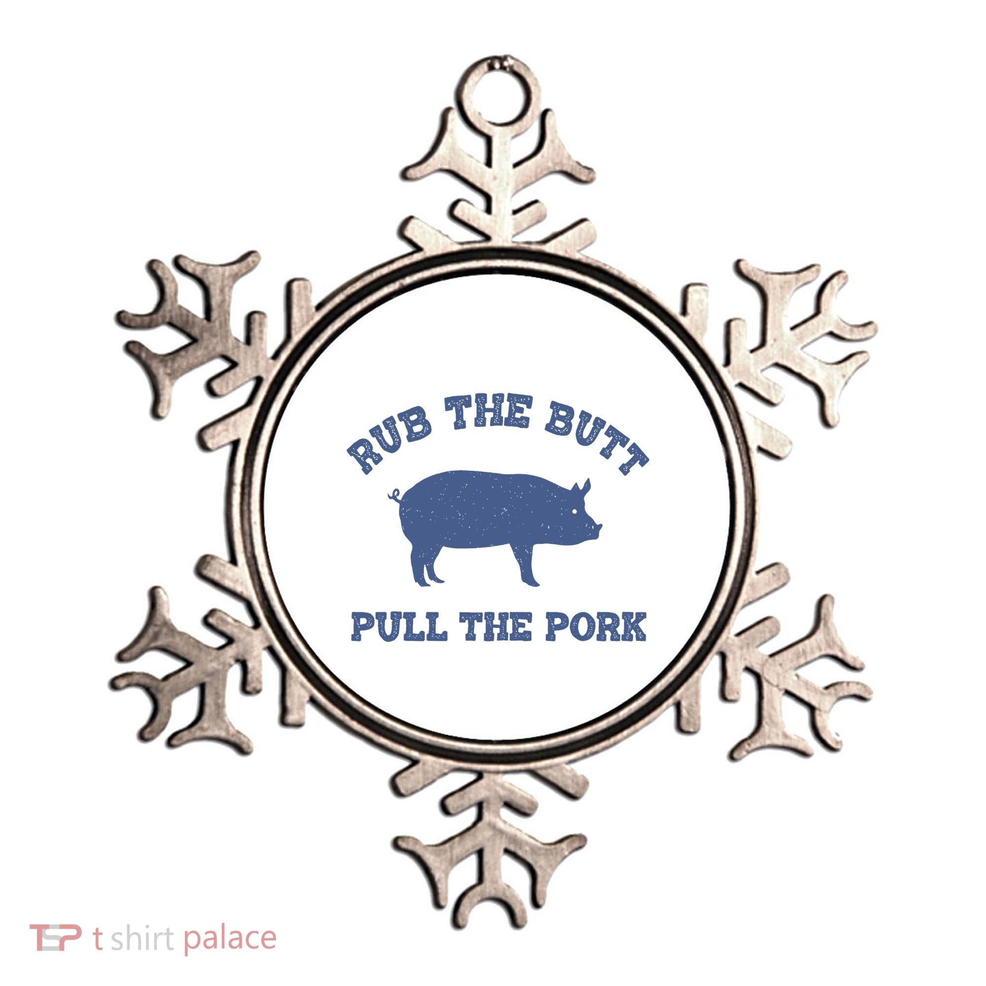 Rub The Butt Pull Pork Ornament