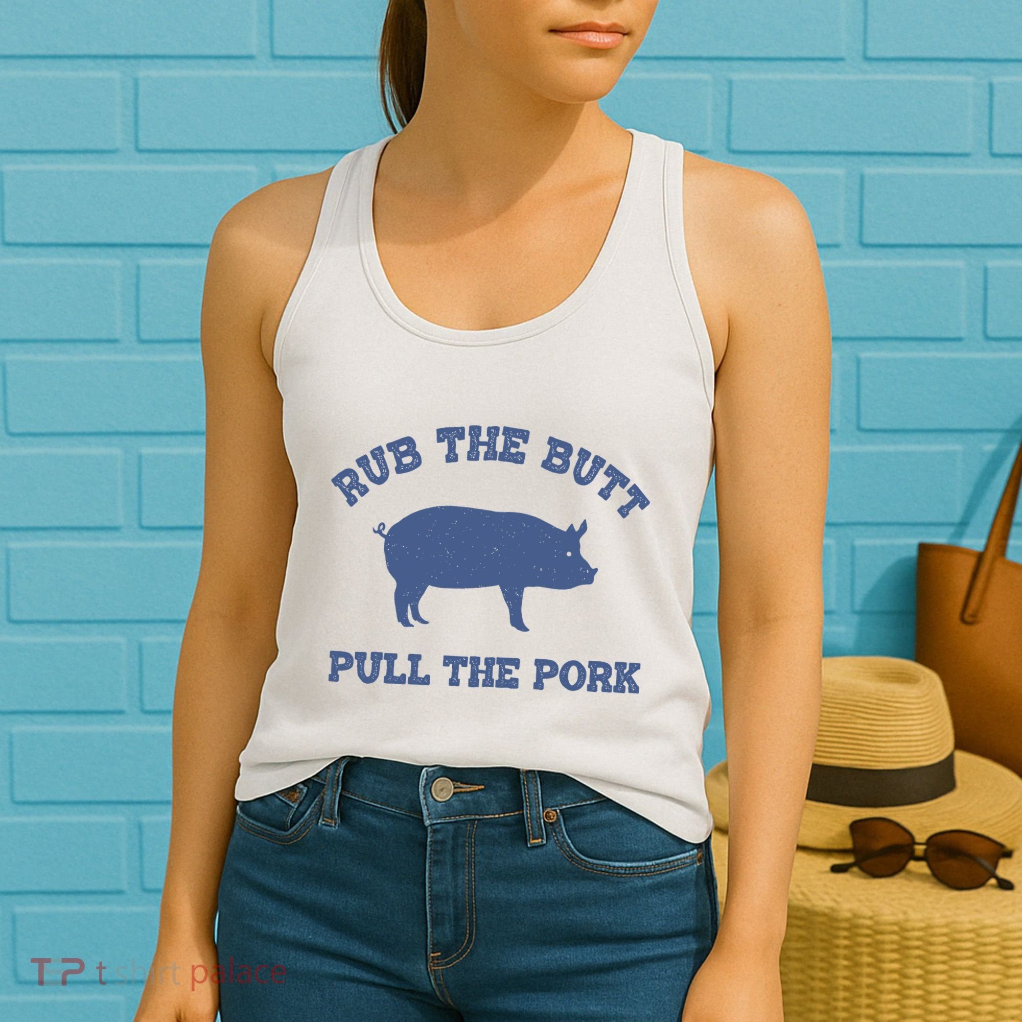 Rub The Butt Pull Pork Women's Tank Top