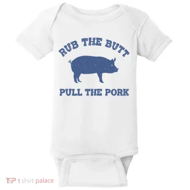 Rub The Butt Pull Pork Baby Bodysuit