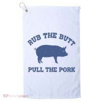 Rub The Butt Pull Pork Golf Towel thumb 0