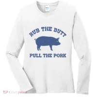 Rub The Butt Pull Pork Women's Long Sleeve Shirt thumb 0