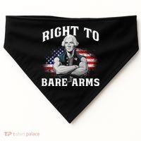 Right To Bare Arms 4th Of July Funny Gym George Washington USA-Made Doggie Bandana thumb 0