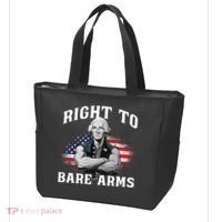 Right To Bare Arms 4th Of July Funny Gym George Washington Tote Bag thumb 3