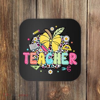Retro Teacher Back To School First Day Of School Coaster