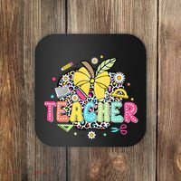 Retro Teacher Back To School First Day Of School Coaster thumb 0