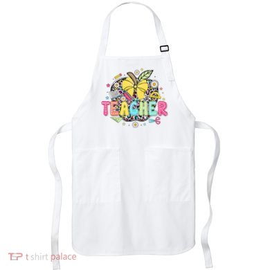 Retro Teacher Back To School First Day Of School Apron