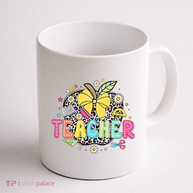 Retro Teacher Back To School First Day Of School Coffee Mug back