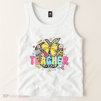Retro Teacher Back To School First Day Of School Tank Top thumb 2