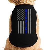 Respect The Blue Support Our Police American Flag Doggie Tank thumb 0