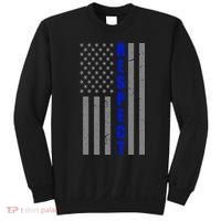 Respect The Blue Support Our Police American Flag Sweatshirt thumb 0