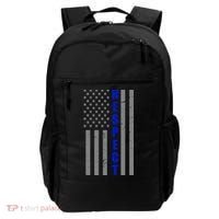 Respect The Blue Support Our Police American Flag Backpack thumb 0