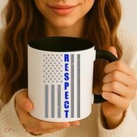 Respect The Blue Support Our Police American Flag Coffee Mug thumb 3