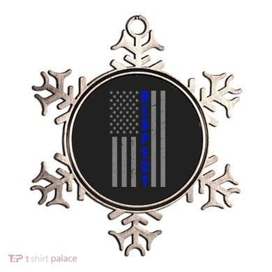 Respect The Blue Support Our Police American Flag Ornament