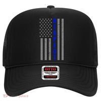 Respect The Blue Support Our Police American Flag Hat thumb 0
