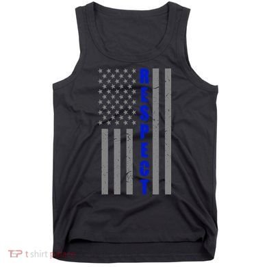 Respect The Blue Support Our Police American Flag Tank Top
