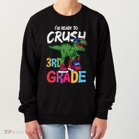 Ready To Crush Third Grade T Rex Cute 3Rd Grade Gift Women's Sweatshirt thumb 0