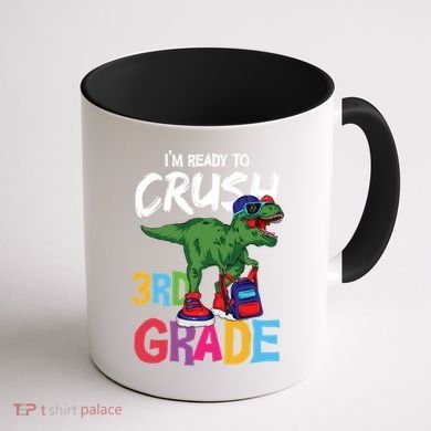 Ready To Crush Third Grade T Rex Cute 3Rd Grade Gift Coffee Mug back