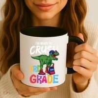 Ready To Crush Third Grade T Rex Cute 3Rd Grade Gift Coffee Mug thumb 3