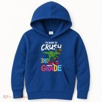 Ready To Crush Third Grade T Rex Cute 3Rd Grade Gift Kids Hoodie thumb 0