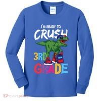 Ready To Crush Third Grade T Rex Cute 3Rd Grade Gift Kids Long Sleeve Shirt thumb 0