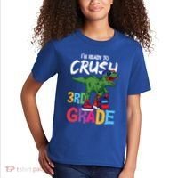Ready To Crush Third Grade T Rex Cute 3Rd Grade Gift Kids T-Shirt thumb 2