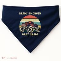 Ready To Crush First Grade Back To School USA-Made Doggie Bandana thumb 0
