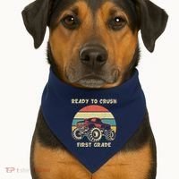 Ready To Crush First Grade Back To School USA-Made Doggie Bandana thumb 1