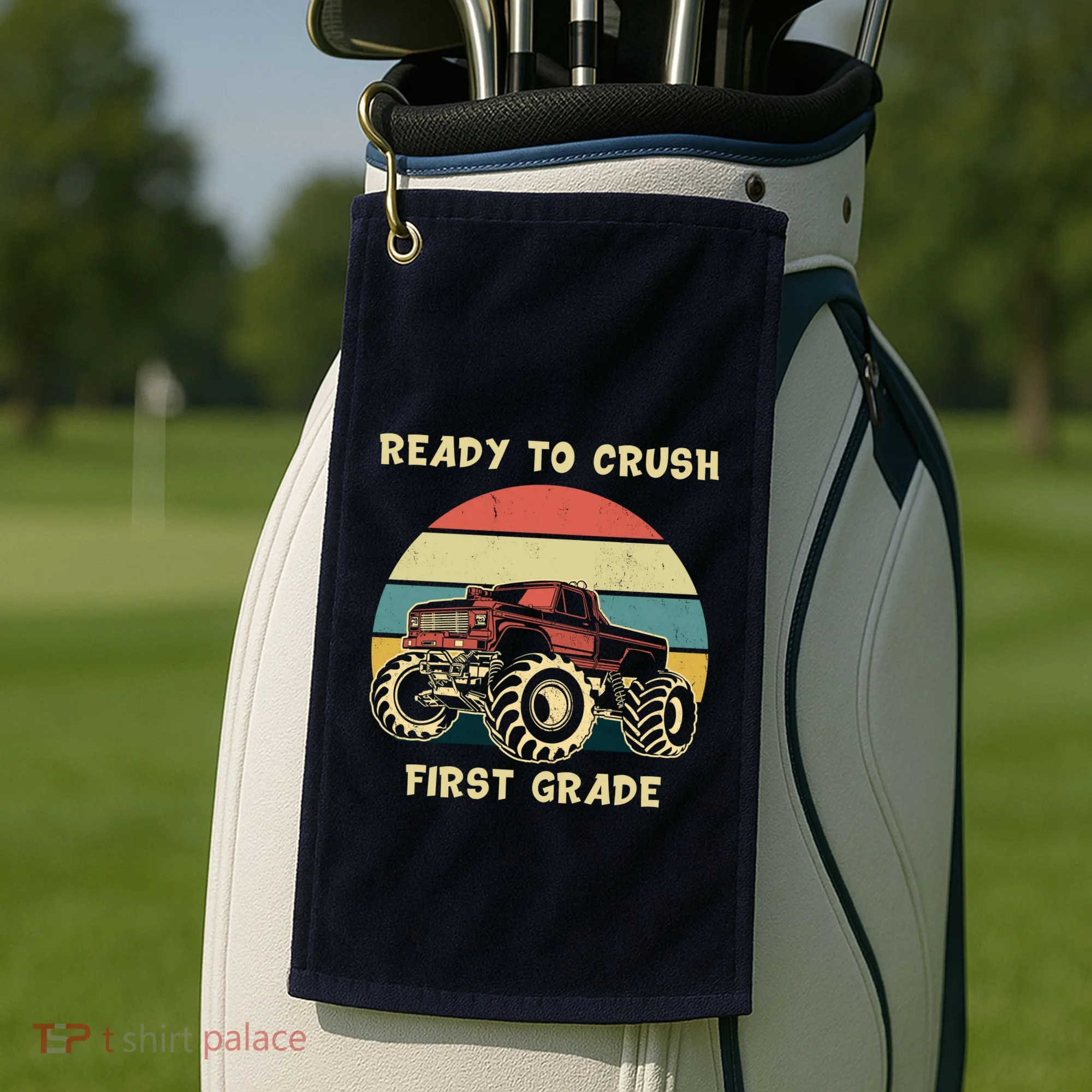 Ready To Crush First Grade Back To School Golf Towel