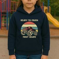 Ready To Crush First Grade Back To School Kids Hoodie thumb 3