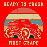 Ready To Crush First Grade Back To School Santa Hat thumb 1
