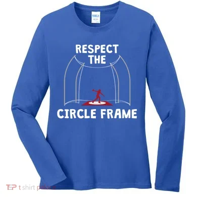 Respect The Circle Frame Discus Throwing Gift Women's Long Sleeve Shirt