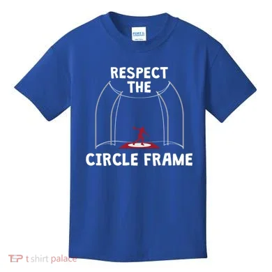 Respect The Circle Frame Discus Throwing Gift Kids T-Shirt