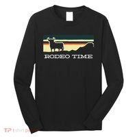Rodeo Time Cowboy Wild West Cow Horseman Ranch Lasso Boots Long Sleeve Shirt thumb 0