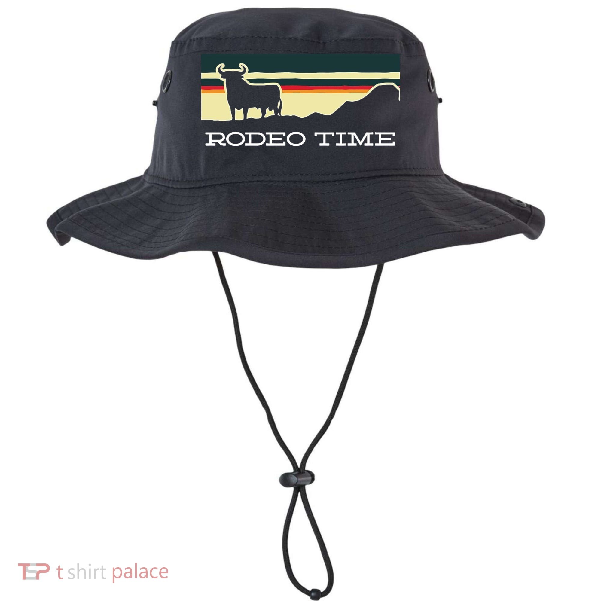 Rodeo Time Cowboy Wild West Cow Horseman Ranch Lasso Boots Bucket Hat