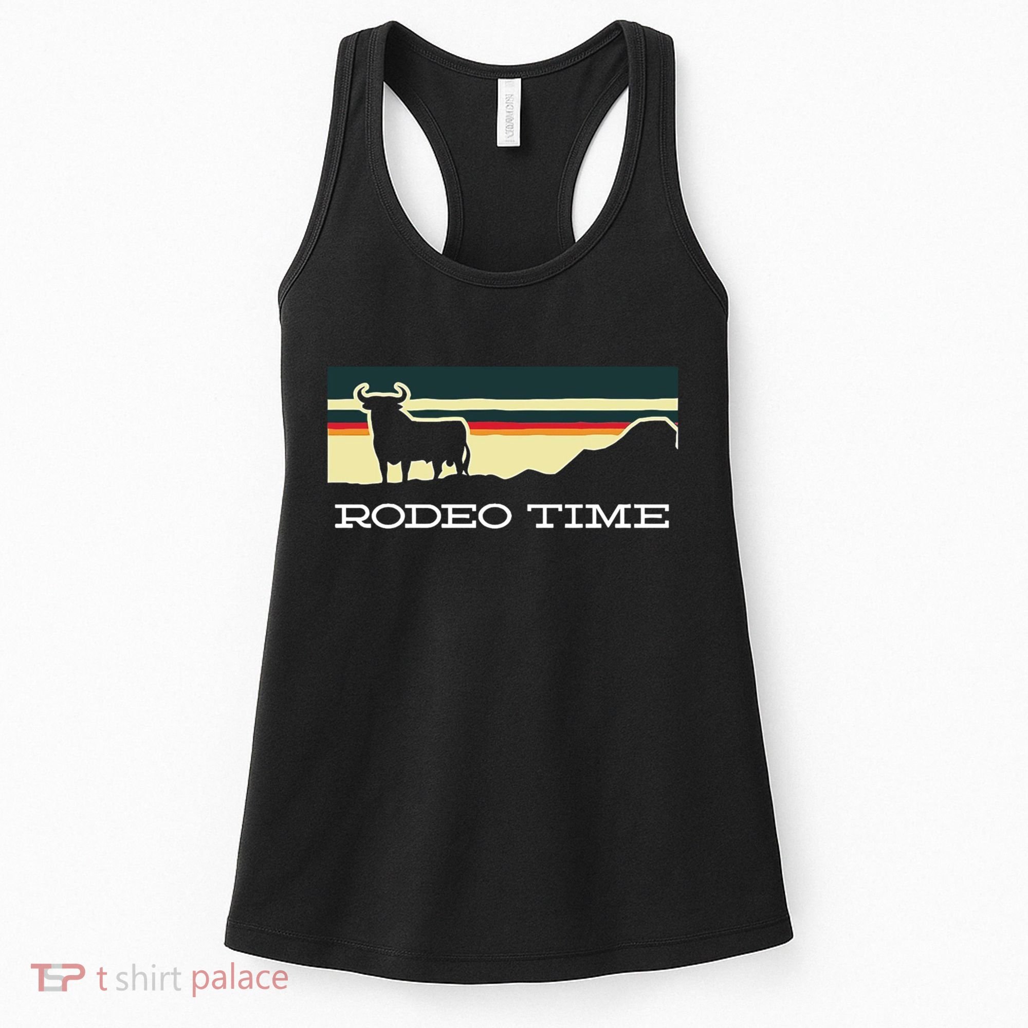 Rodeo Time Cowboy Wild West Cow Horseman Ranch Lasso Boots Women's Tank Top