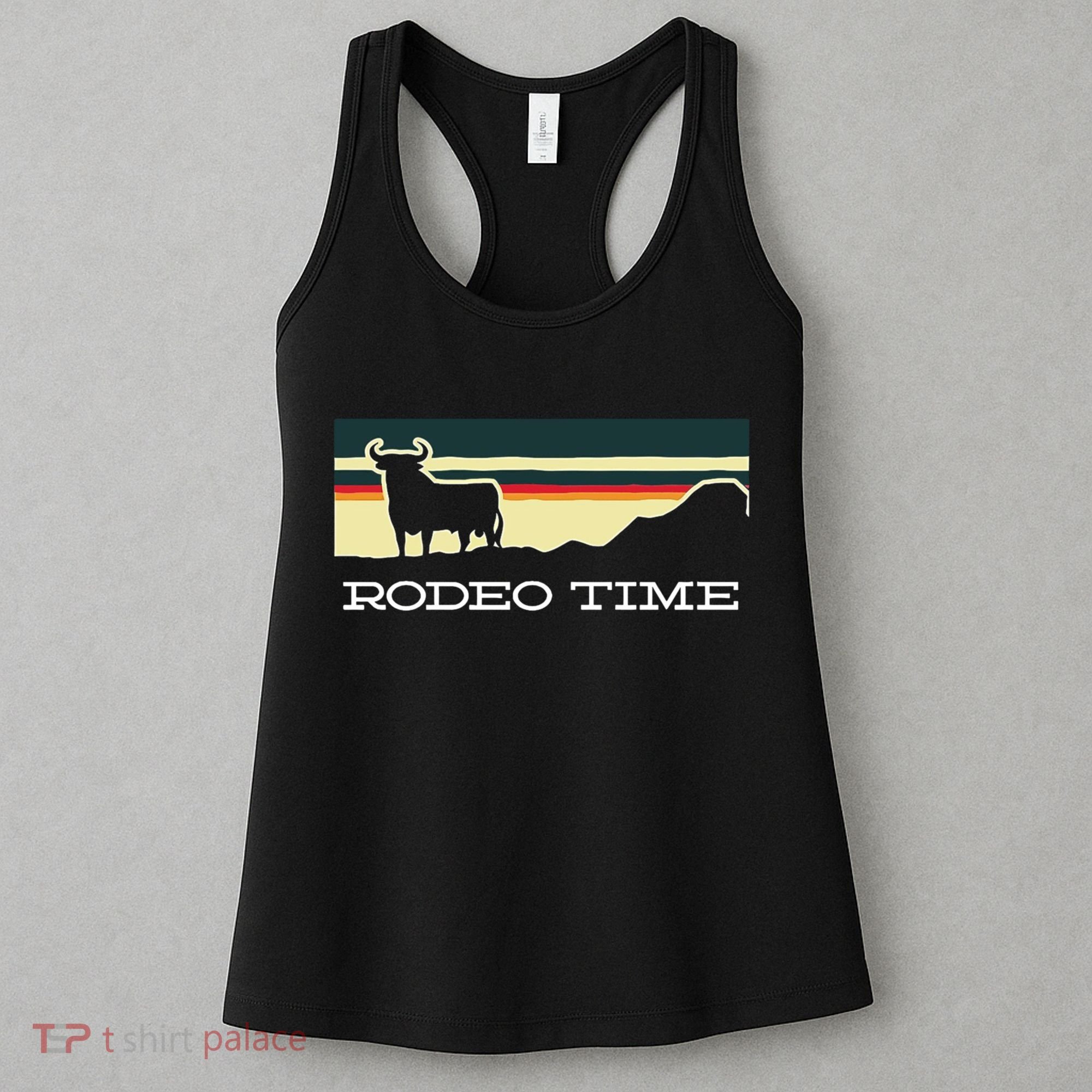 Rodeo Time Cowboy Wild West Cow Horseman Ranch Lasso Boots Women's Tank Top