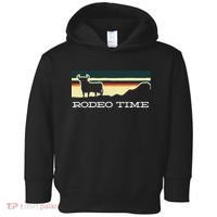 Rodeo Time Cowboy Wild West Cow Horseman Ranch Lasso Boots Toddler Hoodie thumb 0