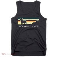 Rodeo Time Cowboy Wild West Cow Horseman Ranch Lasso Boots Tank Top thumb 0