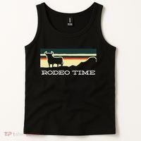 Rodeo Time Cowboy Wild West Cow Horseman Ranch Lasso Boots Tank Top thumb 2