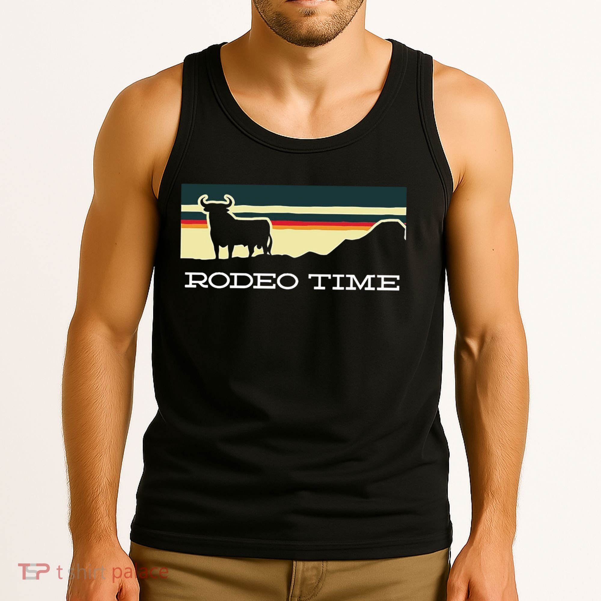 Rodeo Time Cowboy Wild West Cow Horseman Ranch Lasso Boots Tank Top