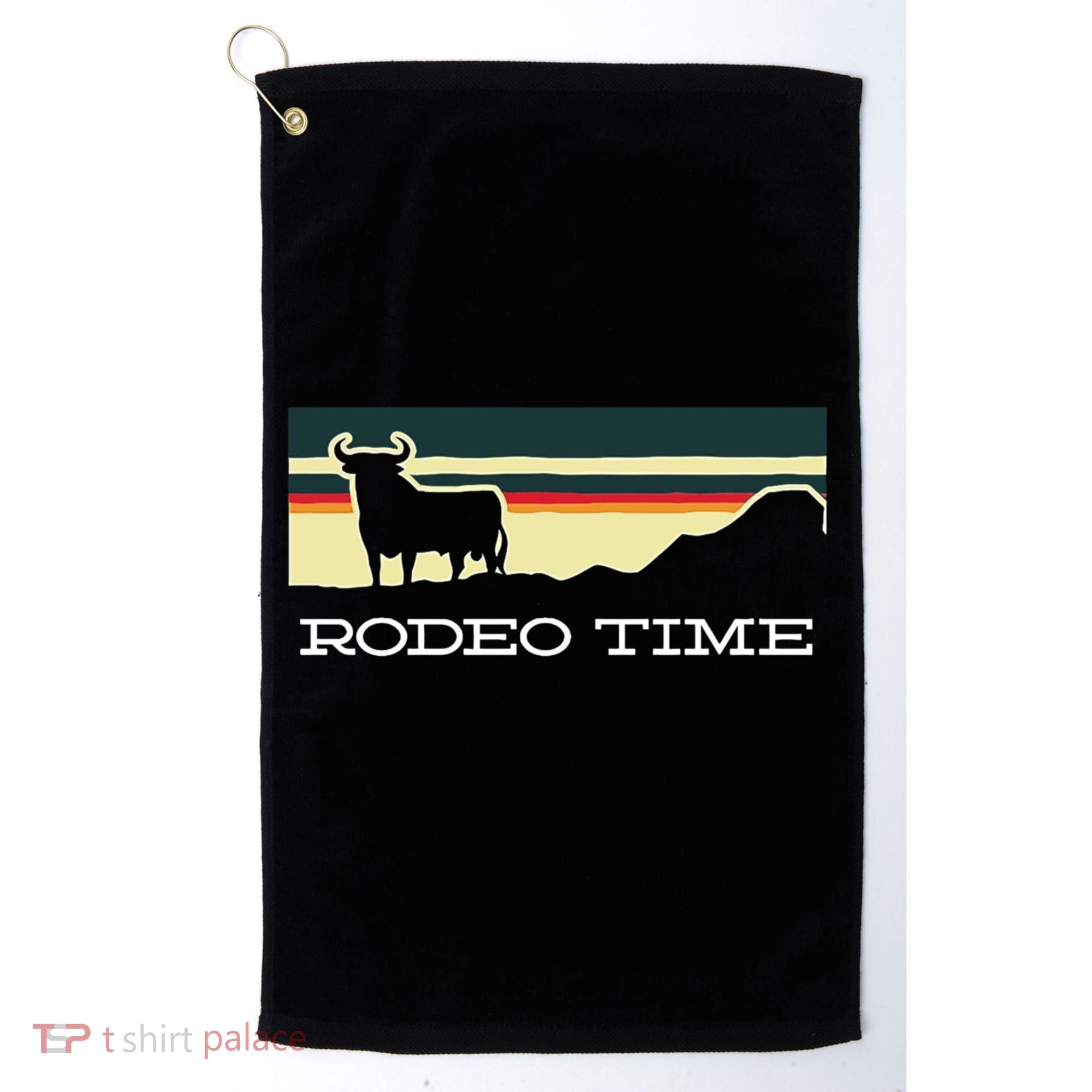 Rodeo Time Cowboy Wild West Cow Horseman Ranch Lasso Boots Golf Towel