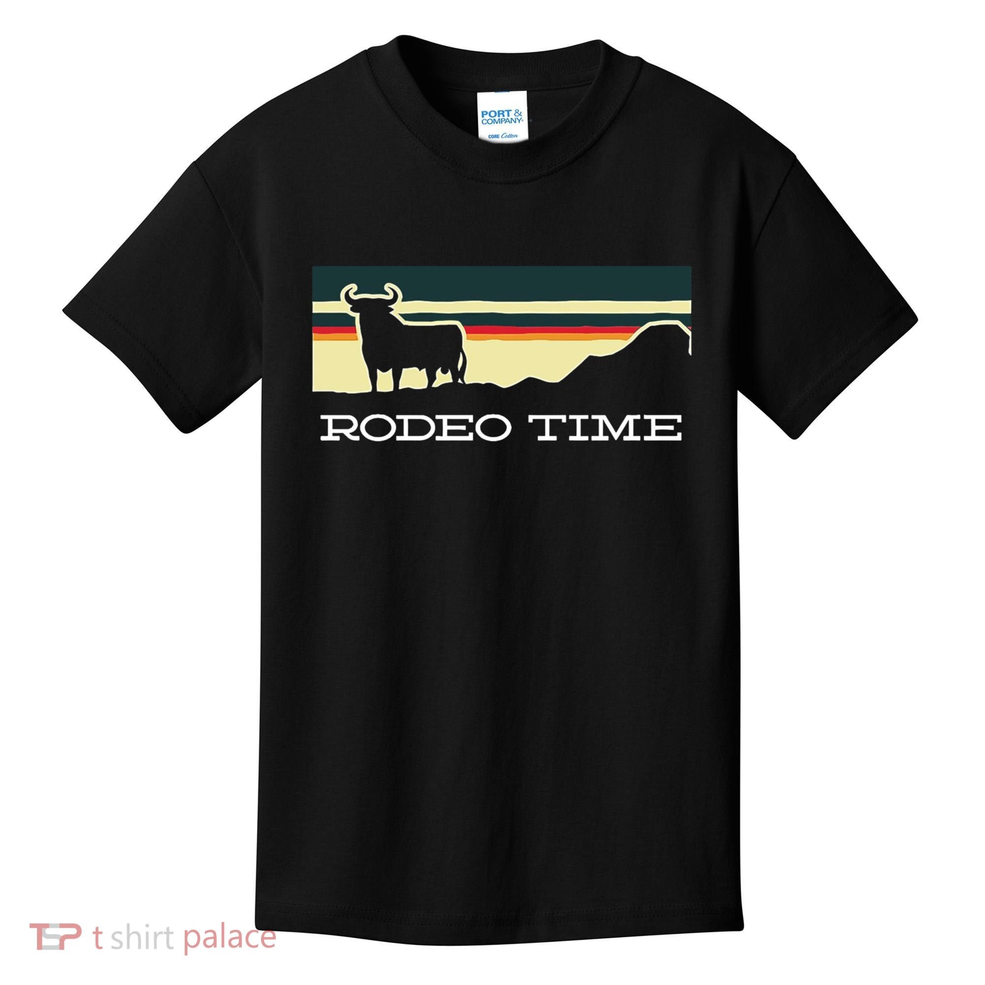 Rodeo Time Cowboy Wild West Cow Horseman Ranch Lasso Boots Kids T-Shirt