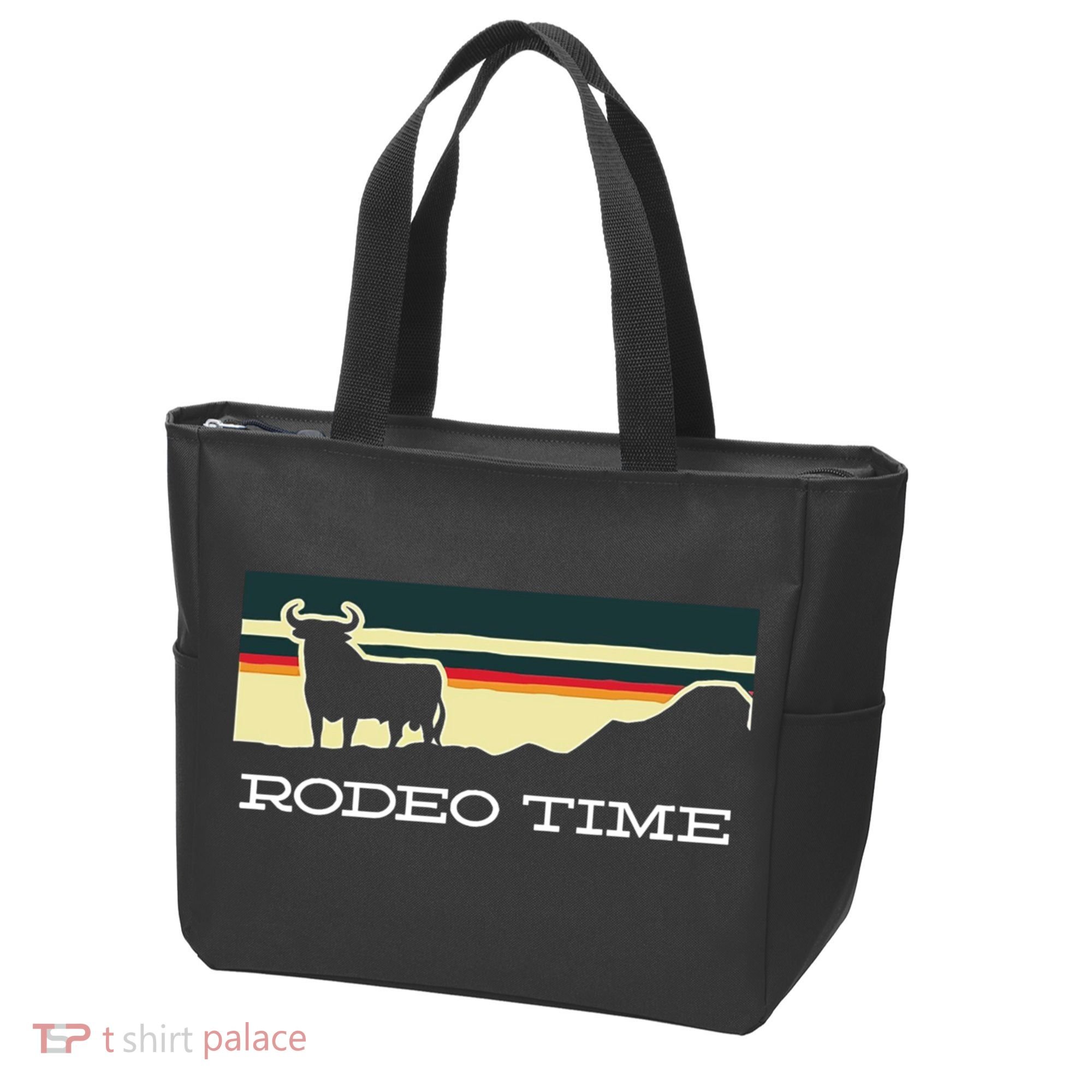 Rodeo Time Cowboy Wild West Cow Horseman Ranch Lasso Boots Tote Bag