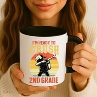 Ready To Crush Second Grade Back To School Dabbing Boy Coffee Mug thumb 3