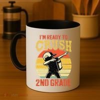 Ready To Crush Second Grade Back To School Dabbing Boy Coffee Mug thumb 4