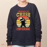 Ready To Crush Second Grade Back To School Dabbing Boy Women's Sweatshirt thumb 0