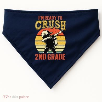 Ready To Crush Second Grade Back To School Dabbing Boy USA-Made Doggie Bandana