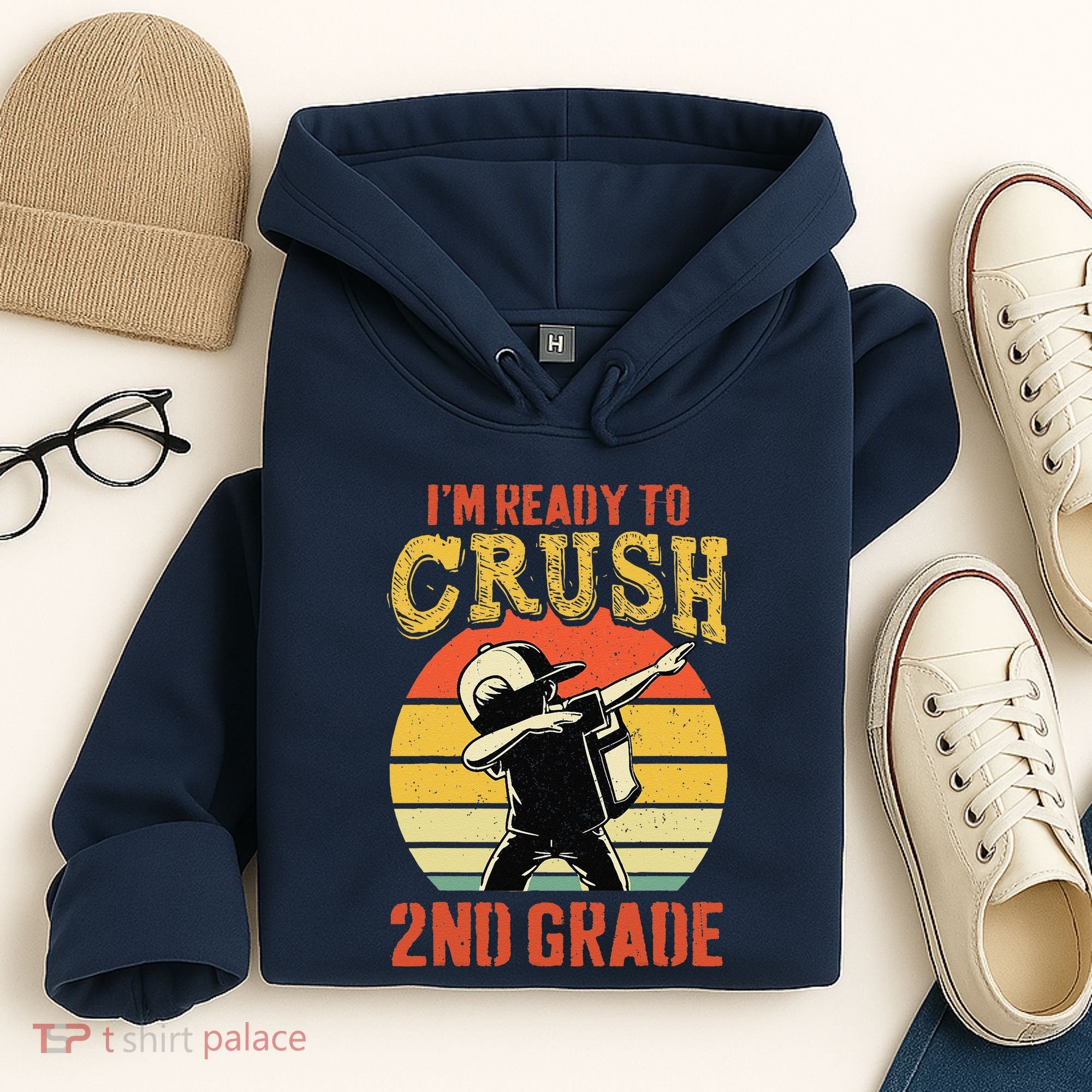 Ready To Crush Second Grade Back To School Dabbing Boy Hoodie
