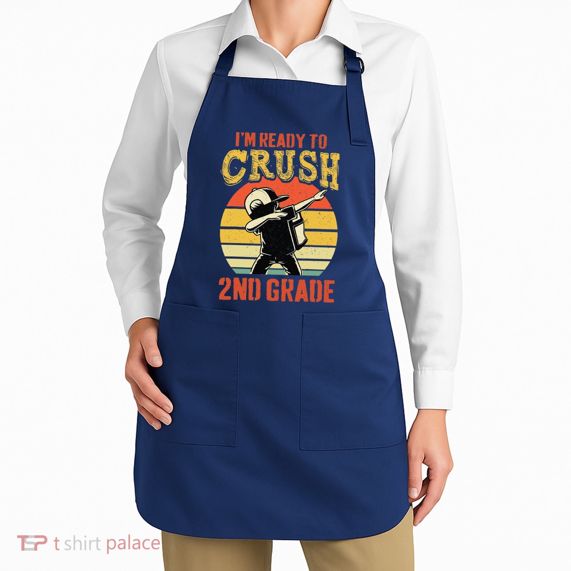 Ready To Crush Second Grade Back To School Dabbing Boy Apron