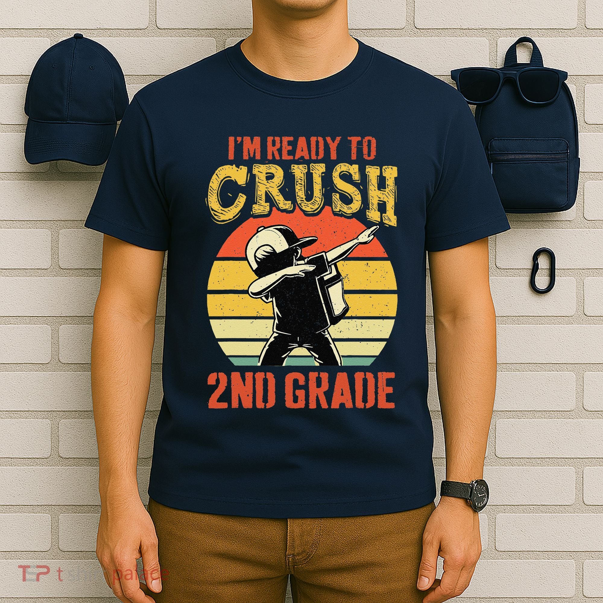 Ready To Crush Second Grade Back To School Dabbing Boy T-Shirt